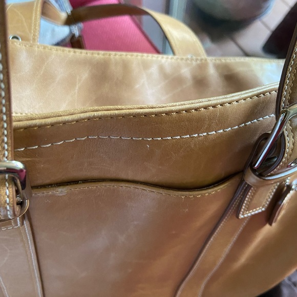 Coach X-Large Saddle Leather Book Bag Tote - Picture 8 of 14